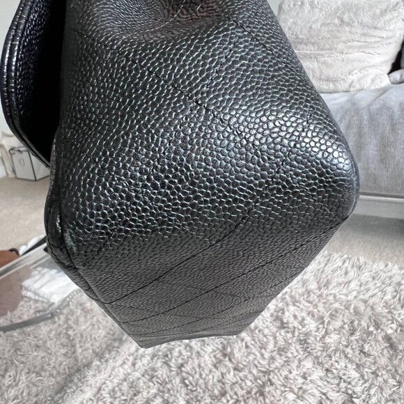 Authentic Chanel Classic Caviar Jumbo Flap Bag in SHW - $11,700 Retail - Picture 12 of 16